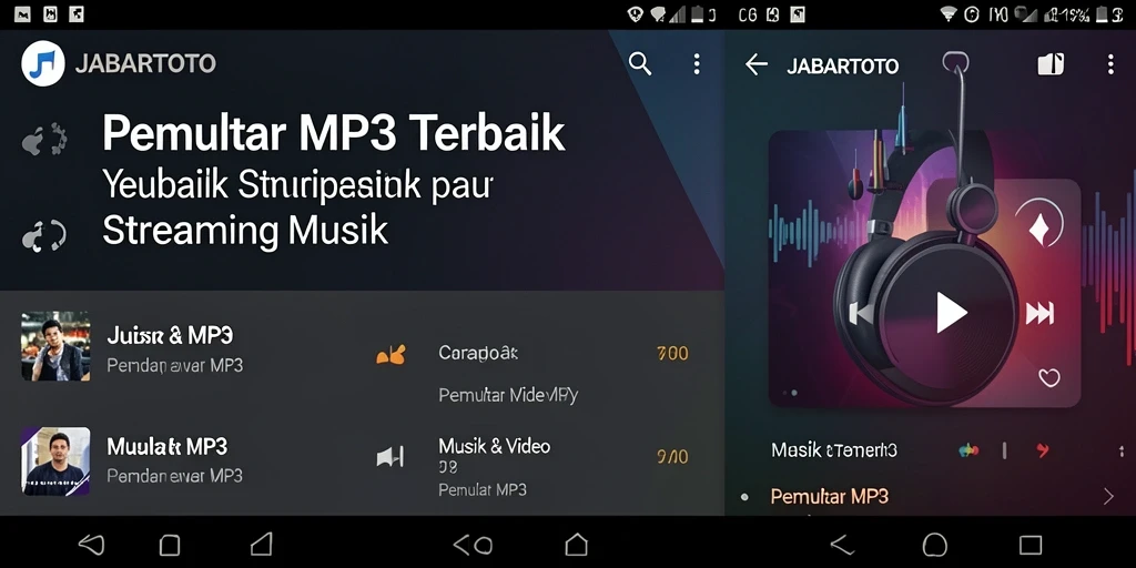 Antarmuka JABARTOTO yang intuitif untuk Pemutar MP3.