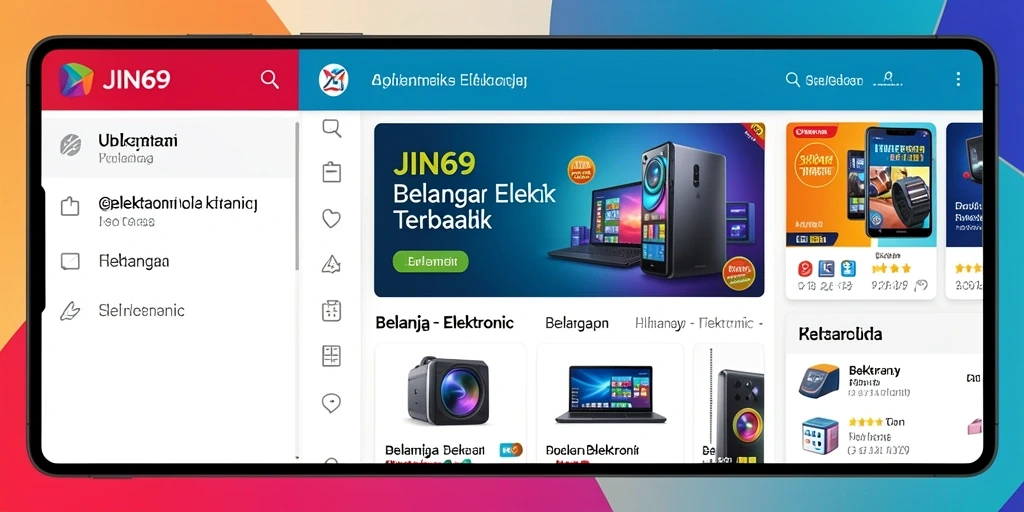 Antarmuka pengguna aplikasi JIN69 yang intuitif dan menarik.