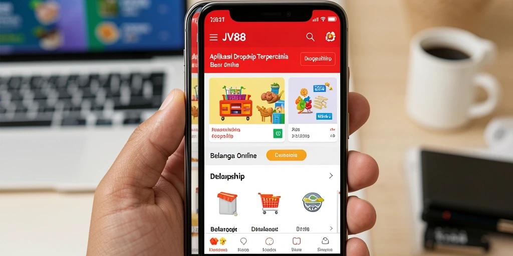 Tampilan antarmuka JV88 yang sederhana dan intuitif untuk kemudahan berbelanja.