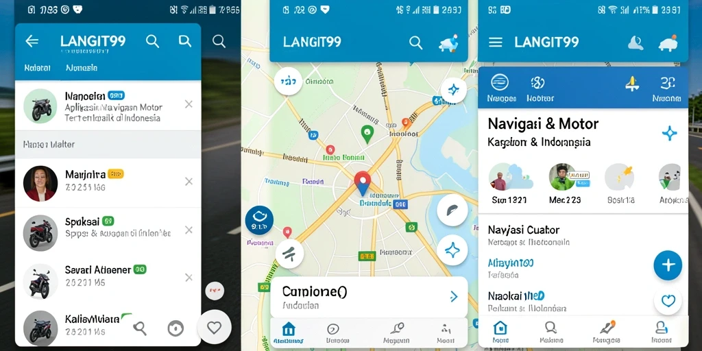 Antarmuka aplikasi LANGIT99 yang user-friendly dan informatif.